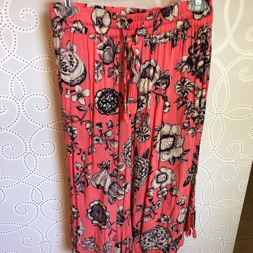 Coral Anthropologie Breezy Pants